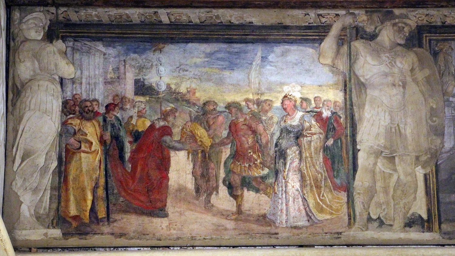 Fregio di Giasone e Medea - consegna del vello d'oro
